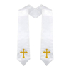 Unisex Adult Choir Stole with Embroidered Cross Wedding Stole Church Choir Sash