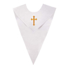 Unisex V-Shape Church Choir Stole with Embroidered Plain Solid Color