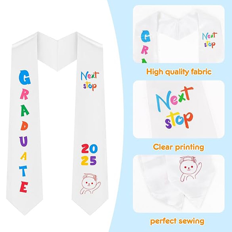Unisex Satin Kid Graduation Stole Preschool Sash