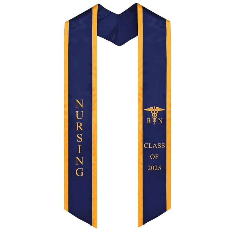 BSN RN Nursing Graduation Stole With Medical Logo for Nurse Student