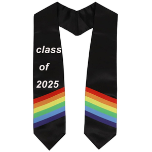 Rainbow Sash LGBTQ+ Class of Graduation Stole
