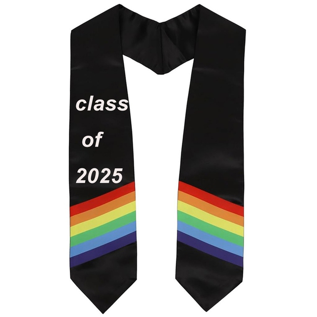 Rainbow Sash LGBTQ+ Class of Graduation Stole