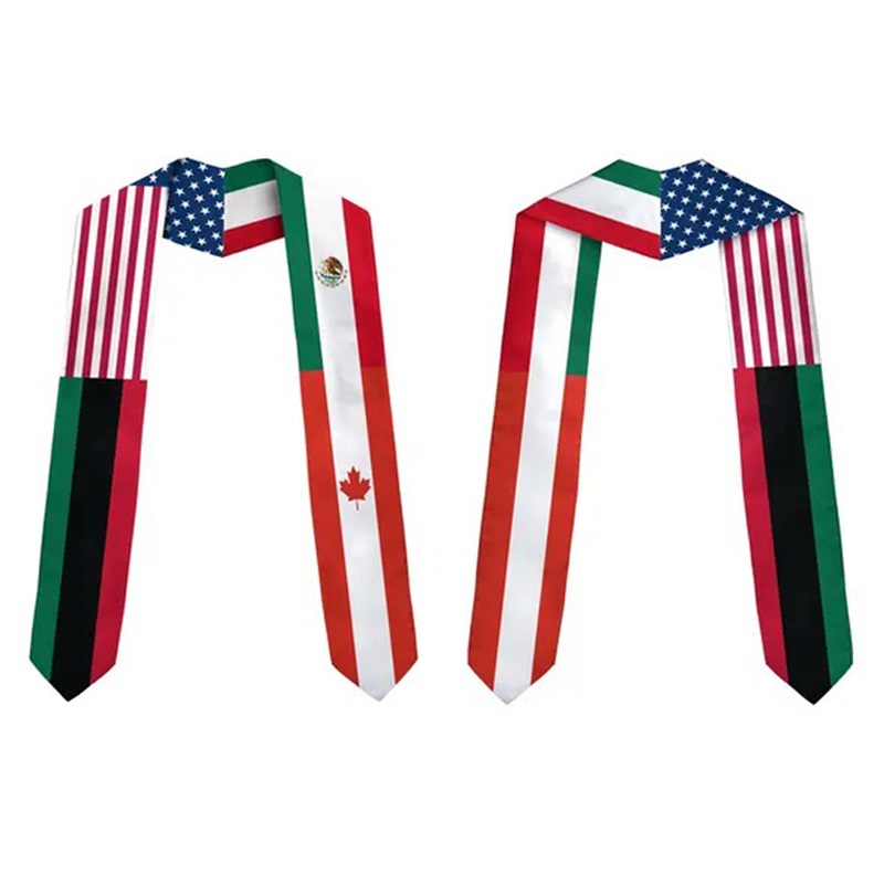Mixed Flags on One Sash - Mixed Flag Graduation Sash for Graduation's Day 72
