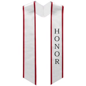 Honor Graduation Stole Classic End With Trim Unisex Adult 62