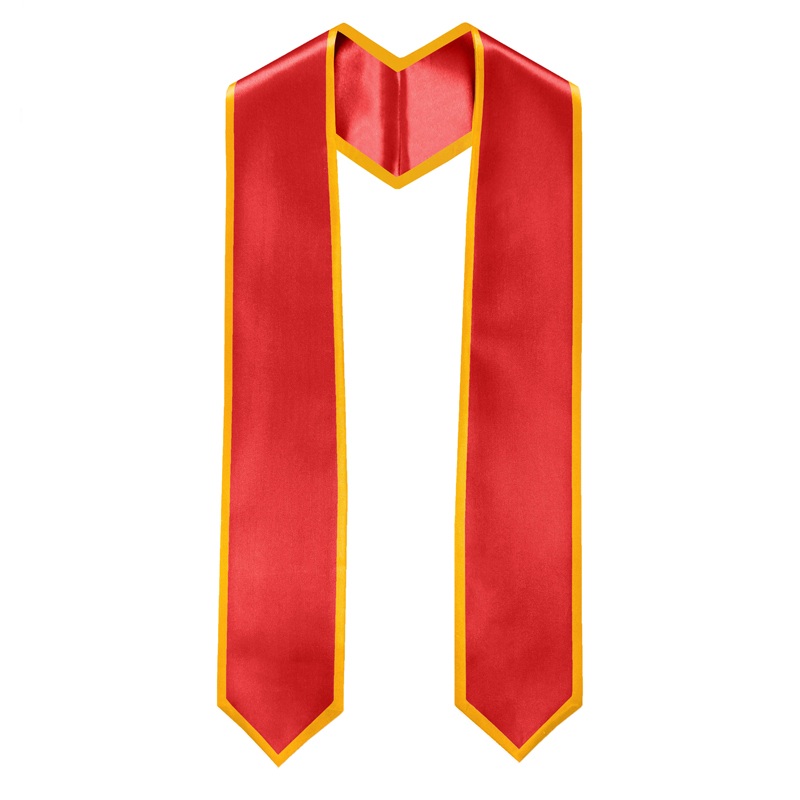Graduation Plain Honor Stole Classic End With Trim Adult Unisex 72