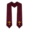 Choir Stole with Cross Embroidery for Church