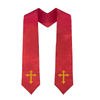 Unisex Adult Choir Stole with Embroidered Cross Wedding Stole Church Choir Sash