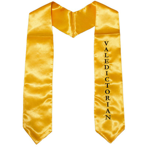 Custom Graduation Sash Personalized Valedictorian Stole with One Side Embroidered