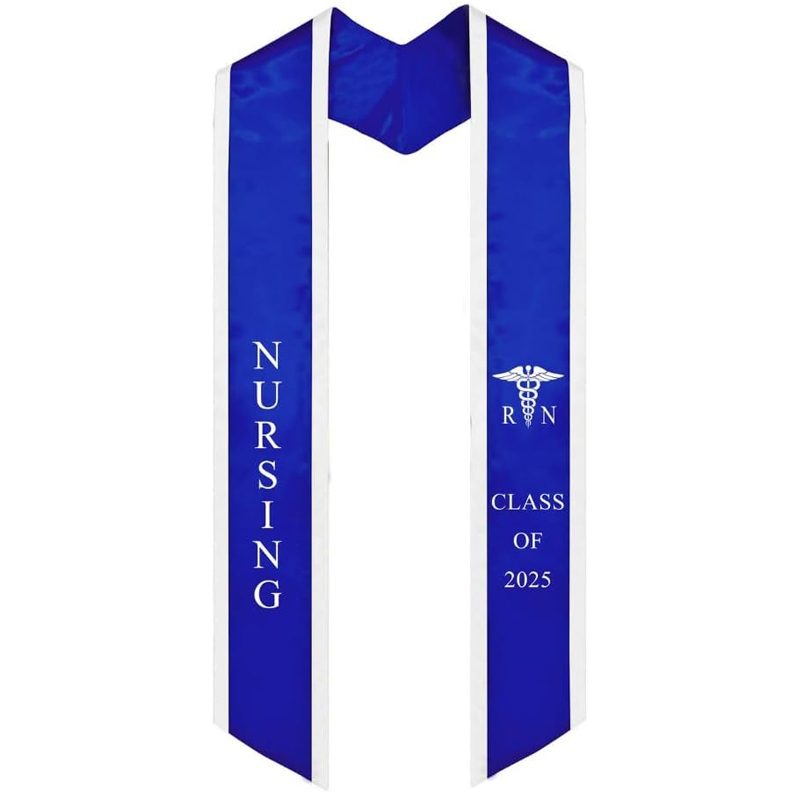 BSN RN Nursing Graduation Stole With Medical Logo for Nurse Student