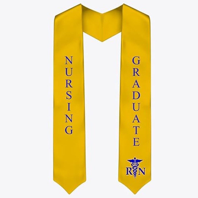 Unisex Nursing Graduation Stole Sash with Embroidered Medical Nursing Logo
