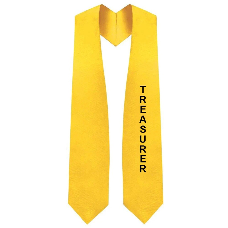 Custom Class Officer Graduation Stoles with One Side Embroidered