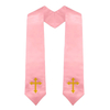 Unisex Adult Choir Stole with Embroidered Cross Wedding Stole Church Choir Sash
