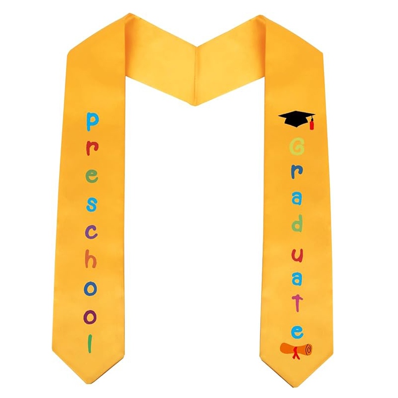 Unisex Satin Kid Graduation Stole Preschool Sash