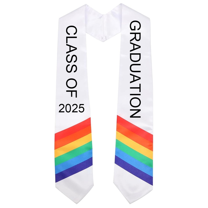 Rainbow Sash LGBTQ+ Class of Graduation Stole