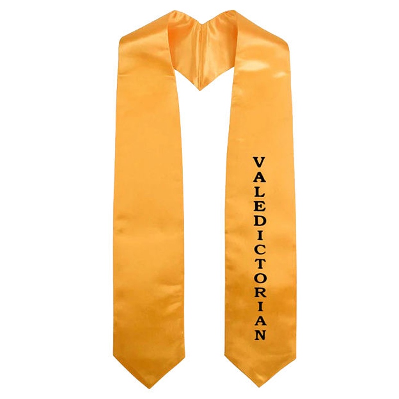 Custom Graduation Sash Personalized Valedictorian Stole with One Side Embroidered