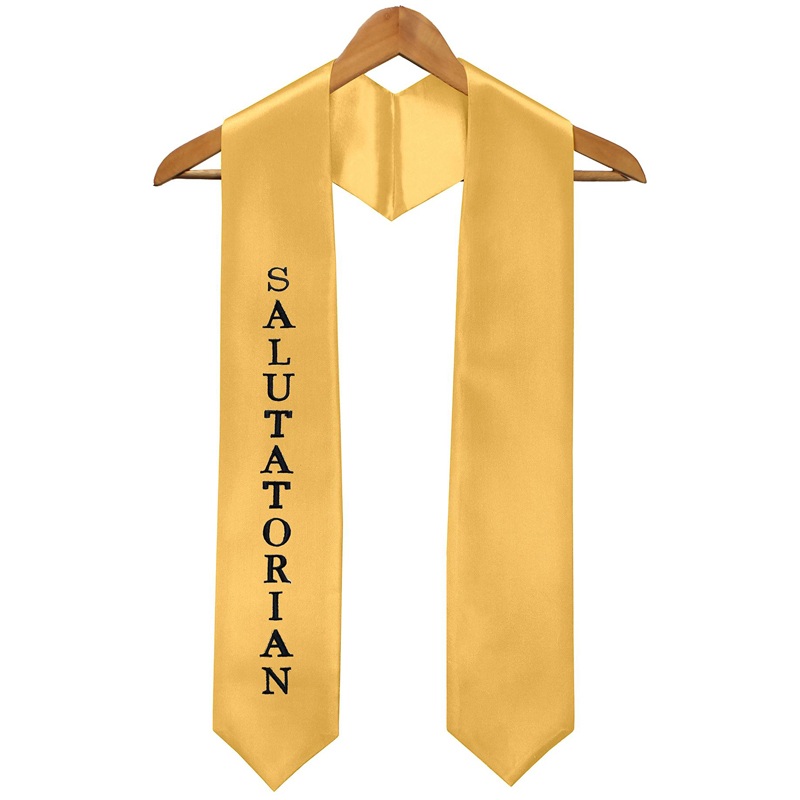 Unisex Salutatorian Graduation Stole Salutatorian Sash with Classic Tips