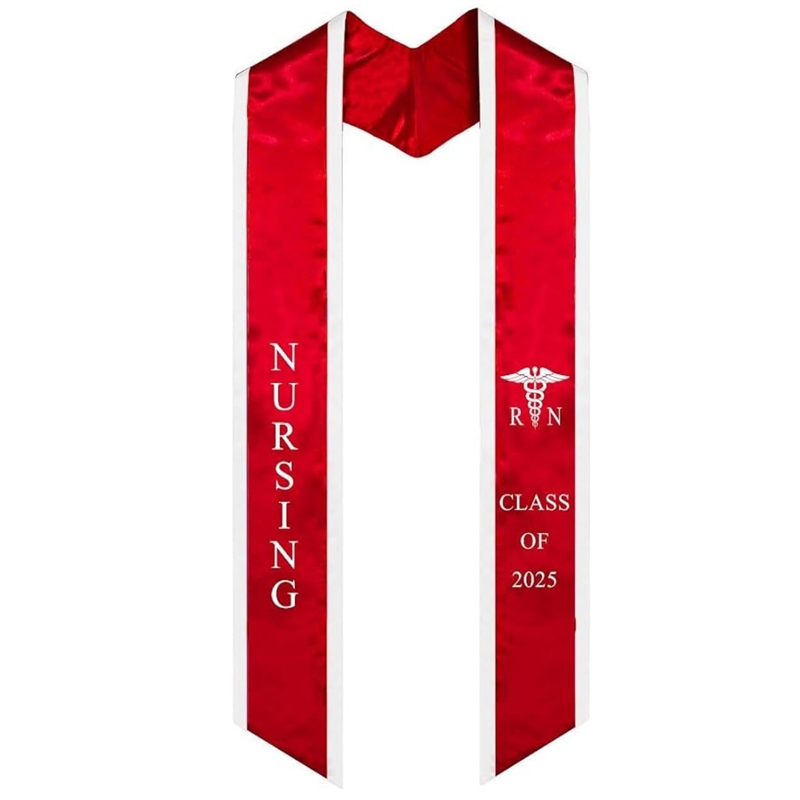 BSN RN Nursing Graduation Stole With Medical Logo for Nurse Student