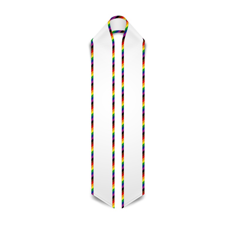 Rainbow Graduation Stole College Graduation Sash LGBT Pride Congratulation Honor Sash Gift