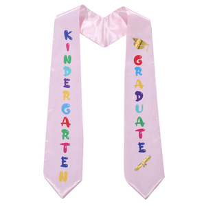 Kids Plain Graduation Stole Sash 50'' Long Kindergarten Sash