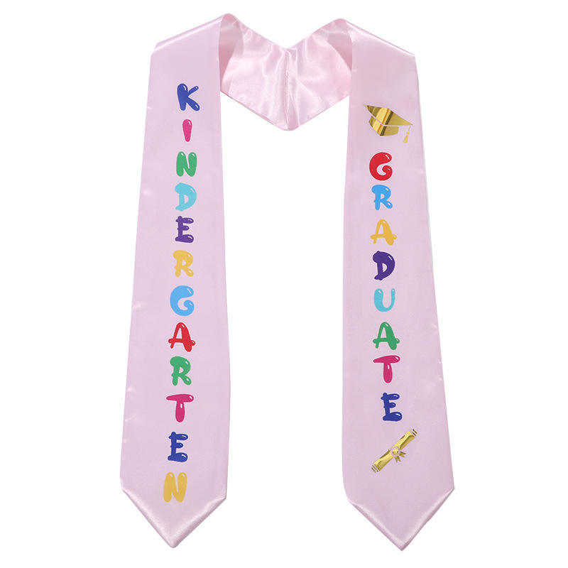 Kids Plain Graduation Stole Sash 50'' Long Kindergarten Sash