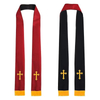 Embroidered Wedding Reversible Stole with Tassels Clergy Mass Stole with Cross Wedding Pastor Shawl