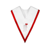 Traditional V Stoles Choir Solid Satin Stole with Embroidery Cross Reversible for Adults Church