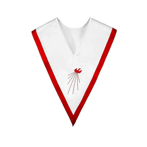 Traditional V Stoles Choir Solid Satin Stole with Embroidery Cross Reversible for Adults Church