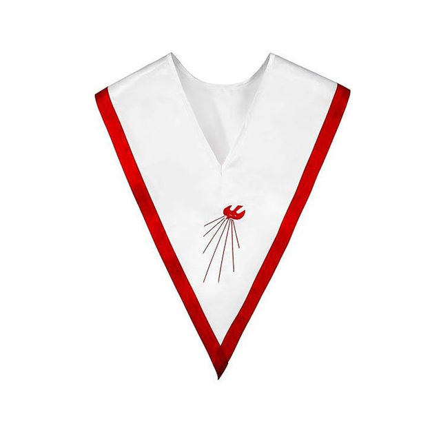 Traditional V Stoles Choir Solid Satin Stole with Embroidery Cross Reversible for Adults Church