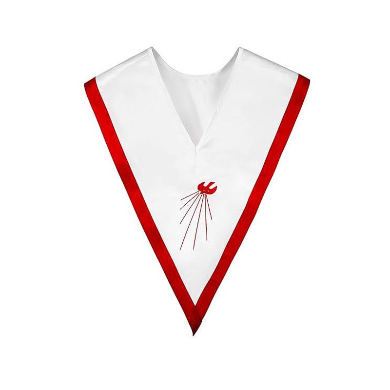 Traditional V Stoles Choir Solid Satin Stole with Embroidery Cross Reversible for Adults Church