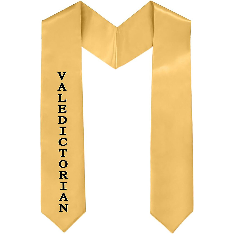 Graduation Valedictorian Stole Satin Sash for Commencement Ceremony