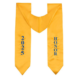 Embroidered Honor Stole Multiple Styles Available for High School and College