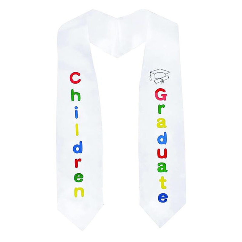 Unisex Satin Kid Graduation Stole Kindergarten Sash