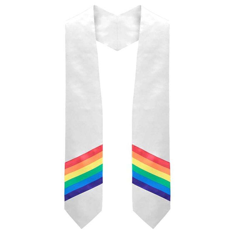 Rainbow LGBTQ Graduation Stole Sash