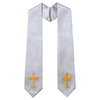 Choir Stole with Cross Embroidery for Church