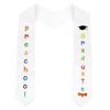 Unisex Preschool Graduation Satin Sash with Colorful Word