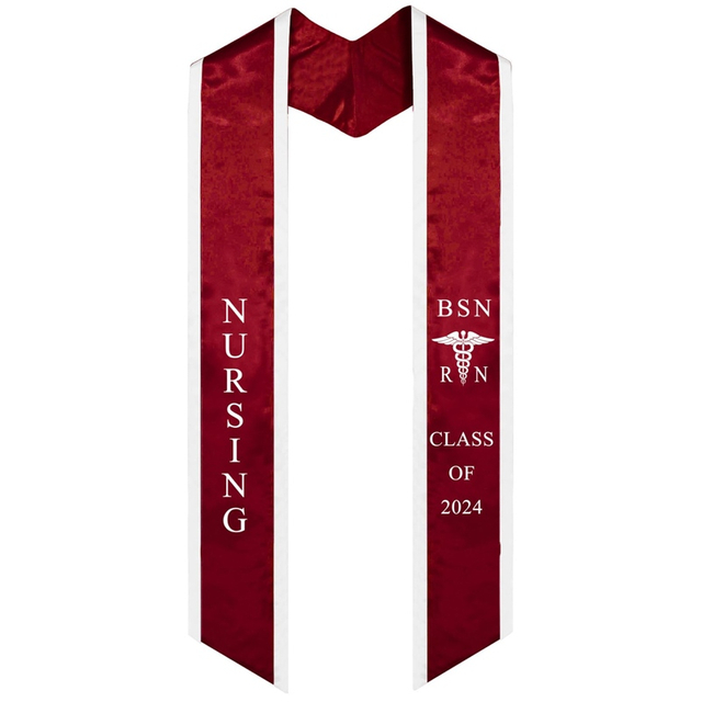 BSN RN Nursing Graduation Stole With Medical Logo for Nurse Student