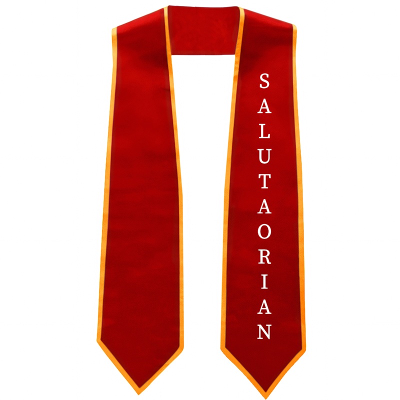 Unisex Adult Graduation Salutatorian Stole with Angled End