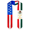 Custom Class of Graduation Stole Classic End Design Flag Sash