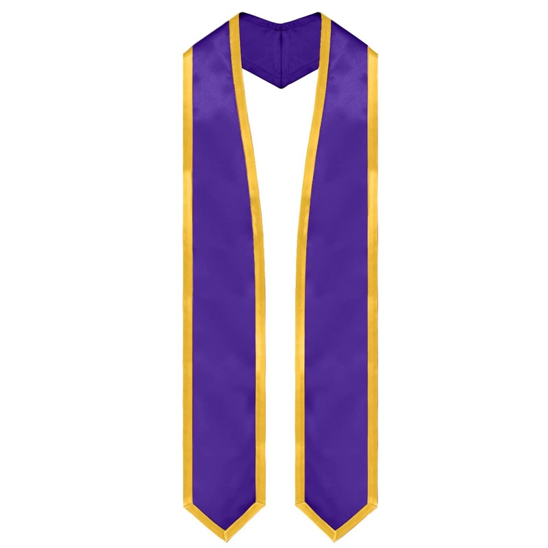Graduation Plain Honor Stole Classic End With Trim Adult Unisex 72