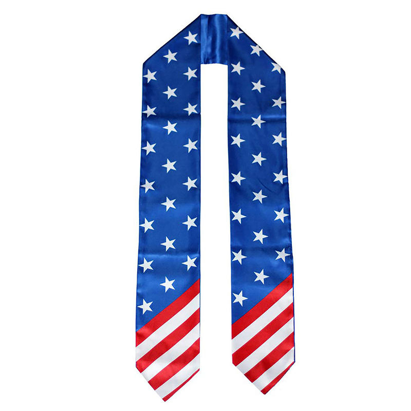National Flag Graduation Stole 72” for International Students Unisex