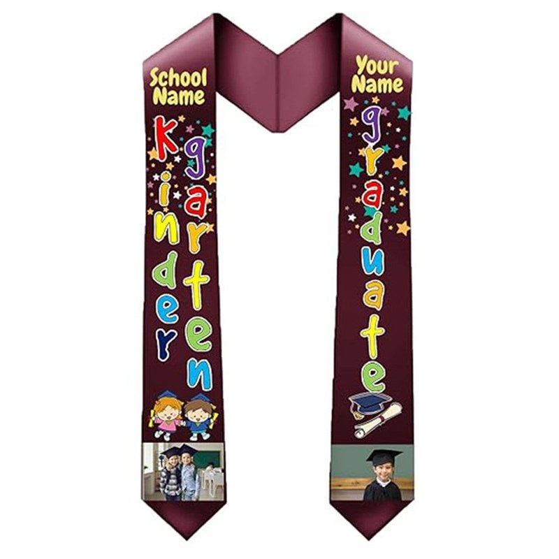 Unisex Kindergarten Printed Graduation Stole