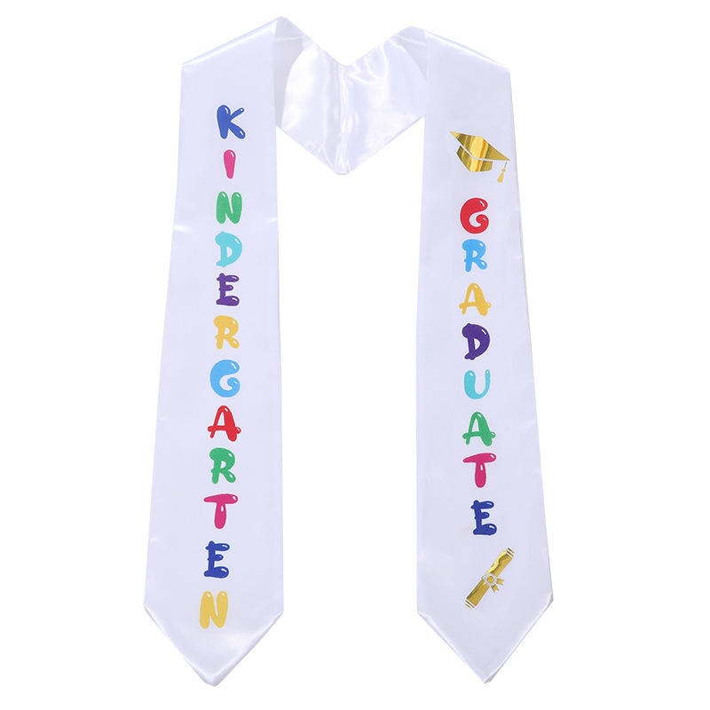 Kids Plain Graduation Stole Sash 50'' Long Kindergarten Sash