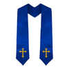 Unisex Adult Choir Stole with Embroidered Cross Wedding Stole Church Choir Sash