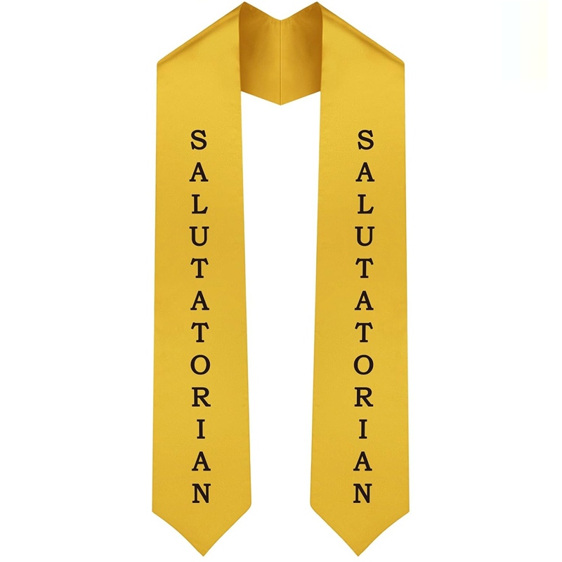 Embroidered or Print Graduation Stole Salutatorian Sash for School and College