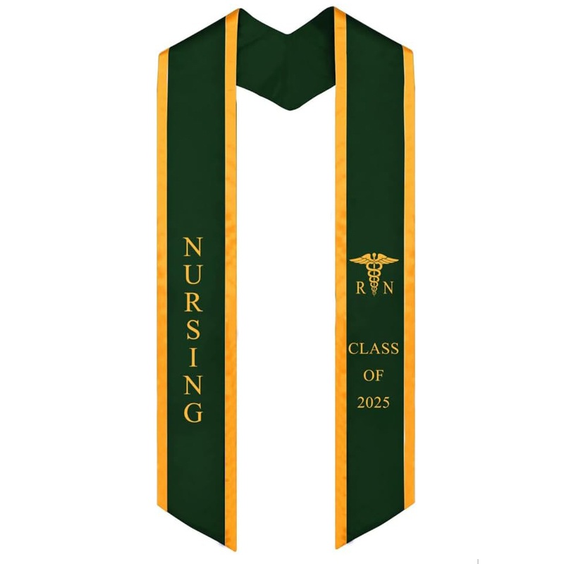 BSN RN Nursing Graduation Stole With Medical Logo for Nurse Student