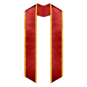 Unisex Adult Plain Graduation Honor Stole Angled End with Trim 72”