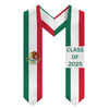 Custom Class of Graduation Stole Classic End Design Flag Sash