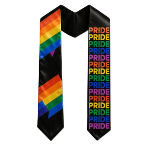 Graduation Twill Rainbow Stole LGBTQ Sash Lavender Graduation Stole