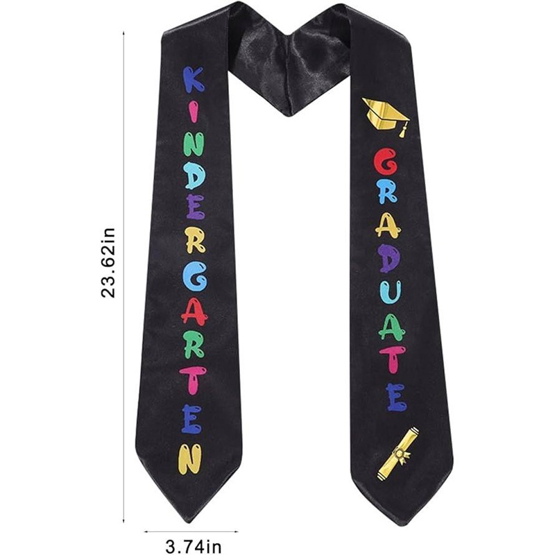 Kids Plain Graduation Stole Sash 50'' Long Kindergarten Sash