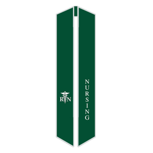 Unisex Adult Nursing Graduation Stole Angled End With Trim